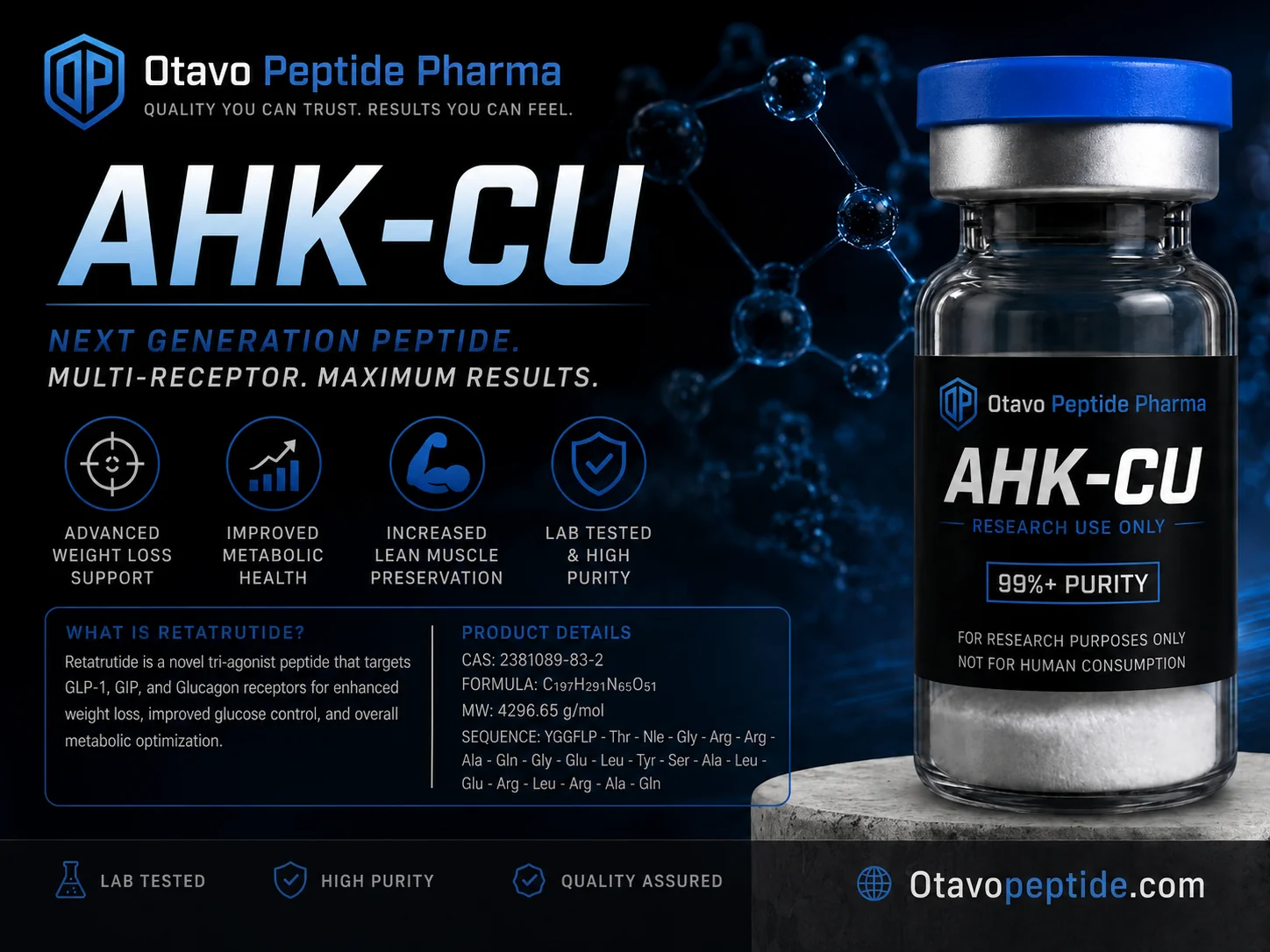 AHK-Cu research peptide