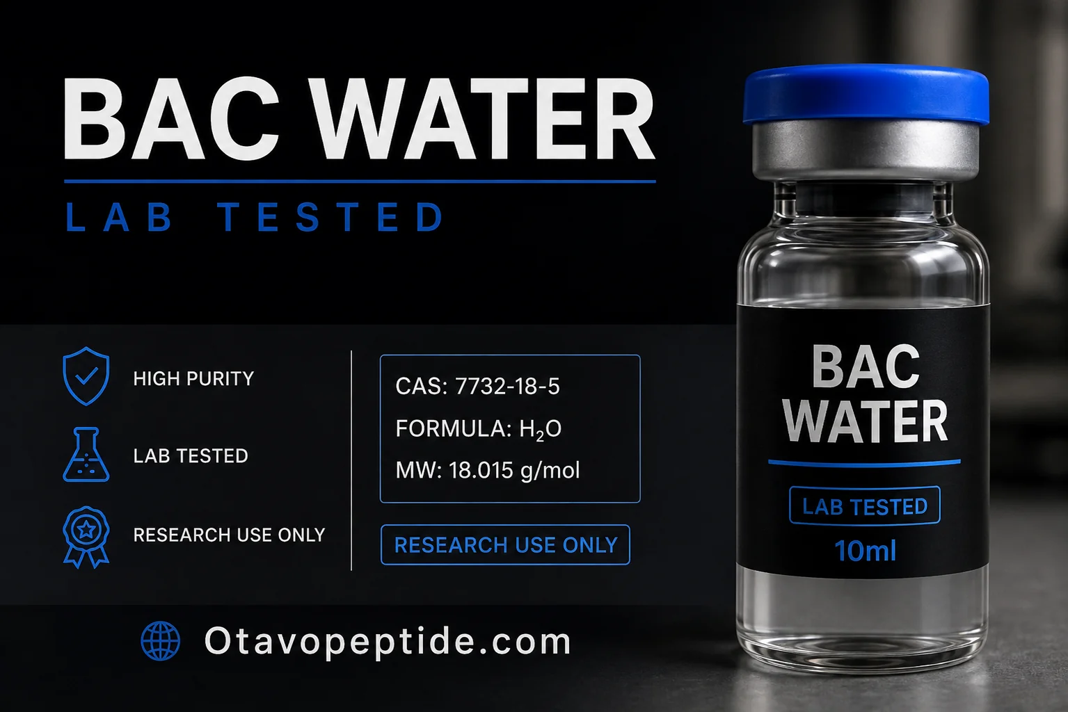Bac Water research peptide