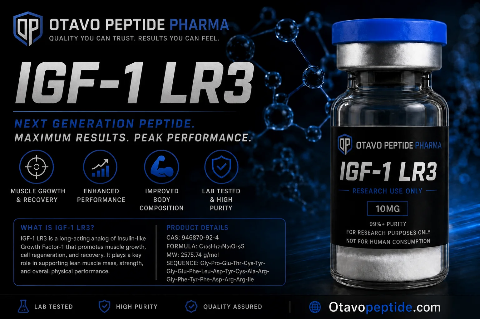 IGF-1 LR3 research peptide
