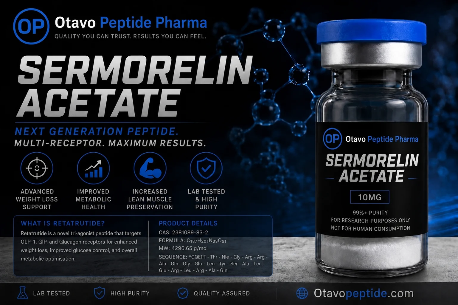 Sermorelin Acetate research peptide