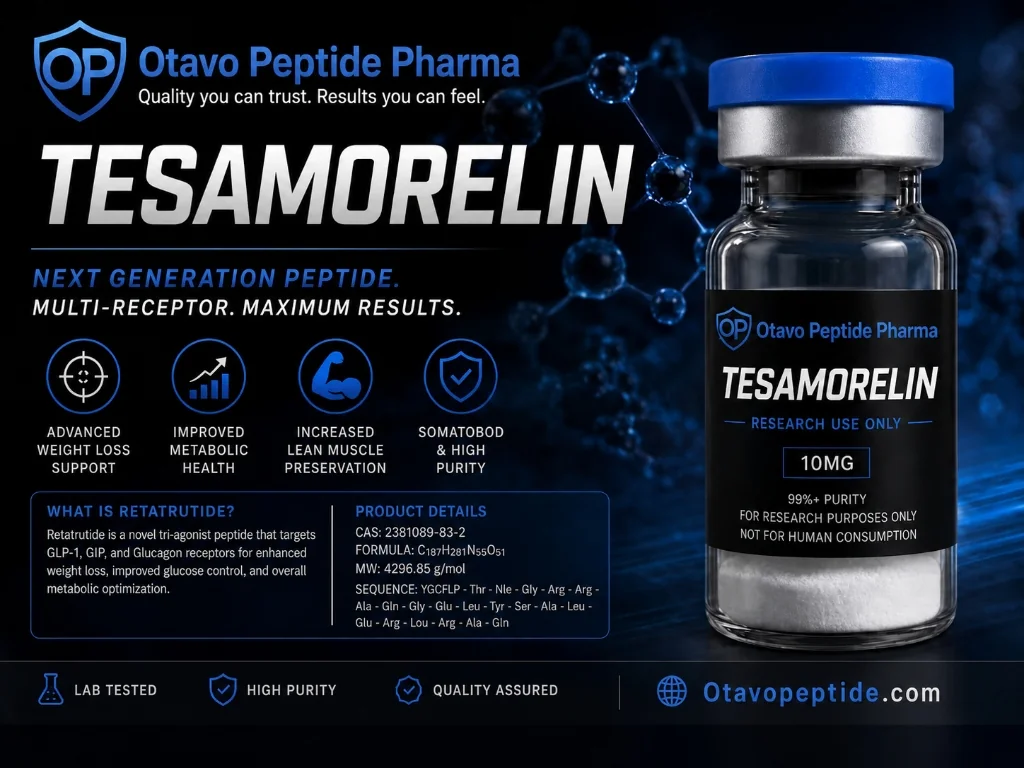 Tesamorelin research peptide